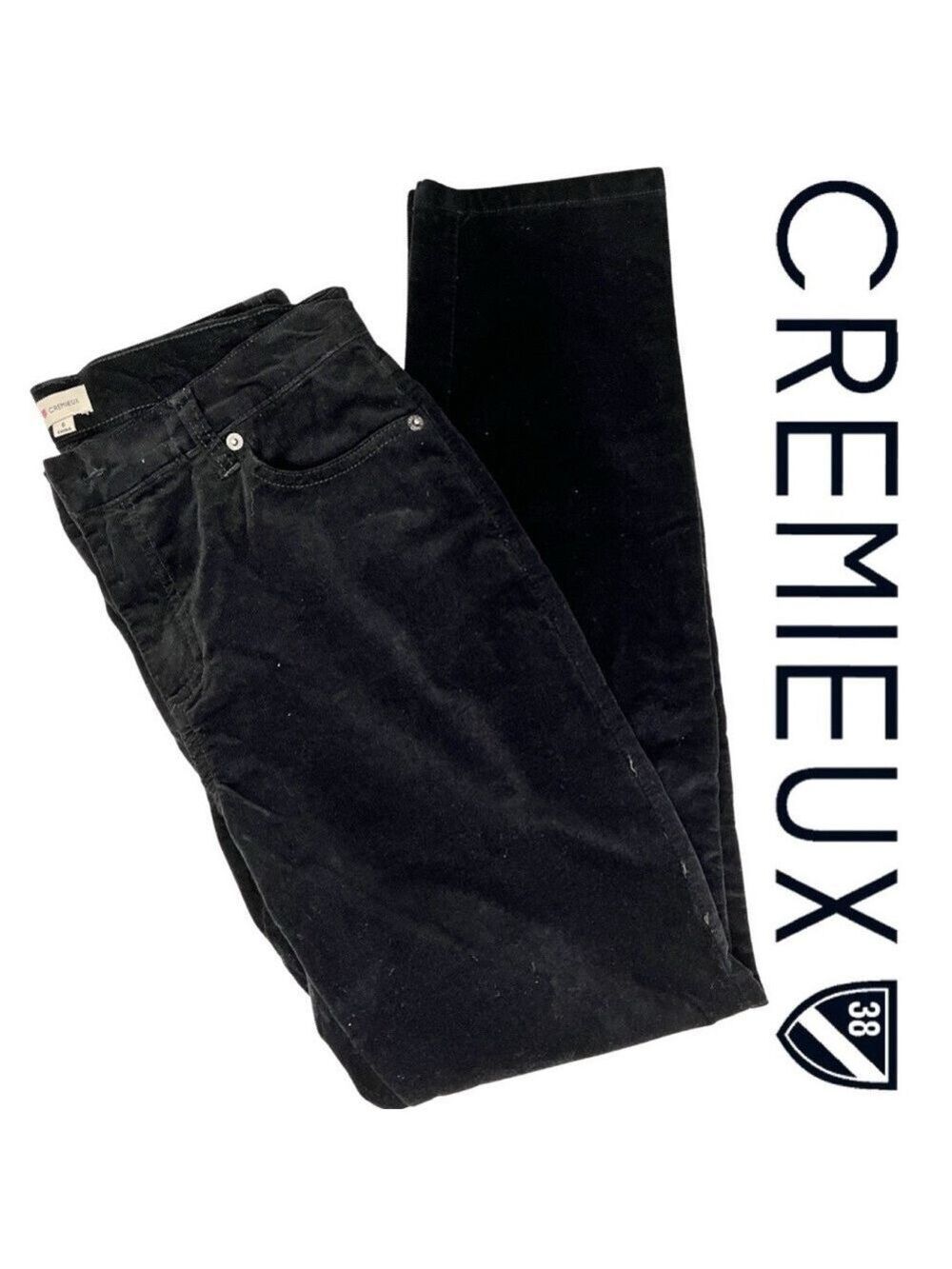 CREMIEUX Black Velvety Straight Jeans -Size 6